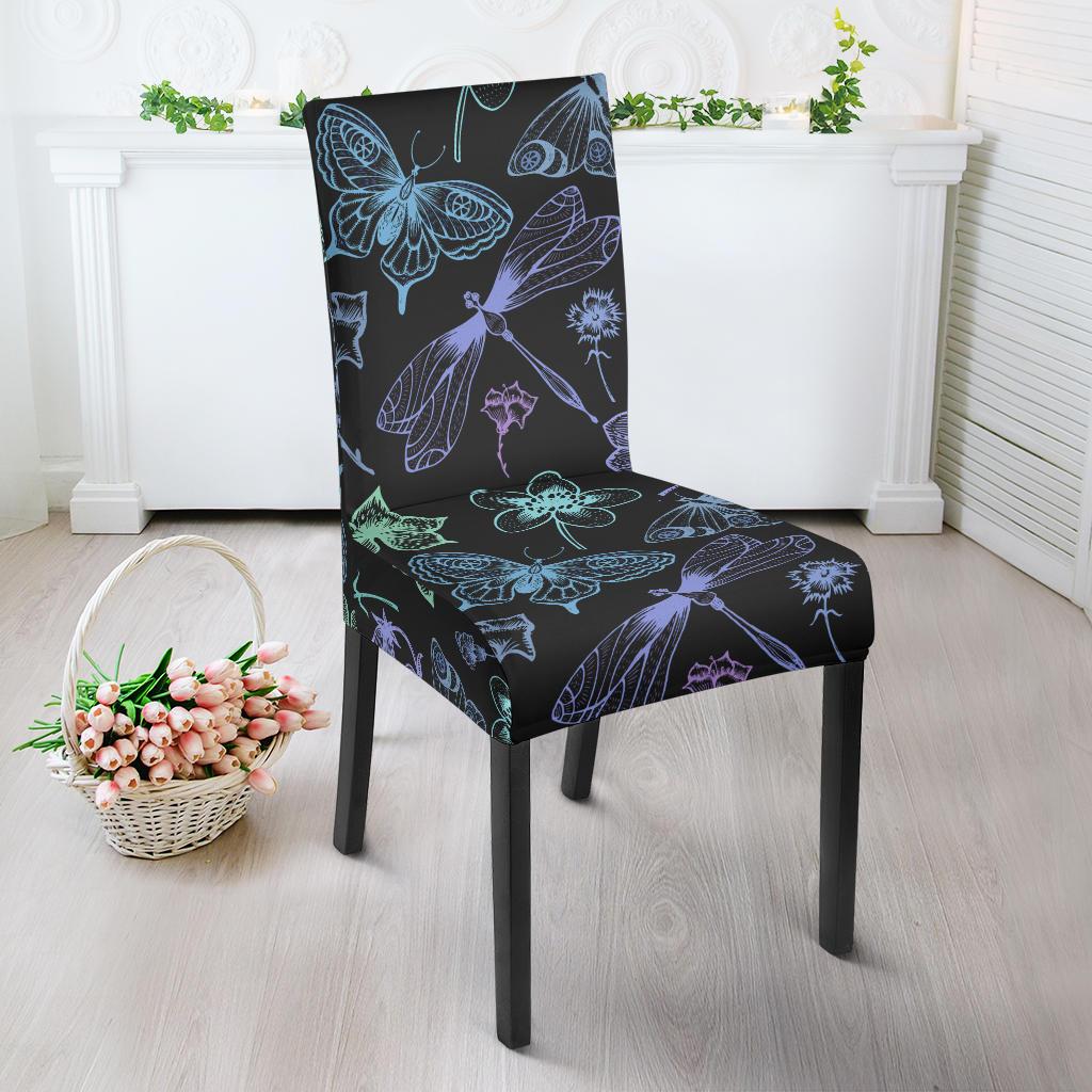 Butterfly Dragonfly Dining Chair Slipcover-JORJUNE.COM