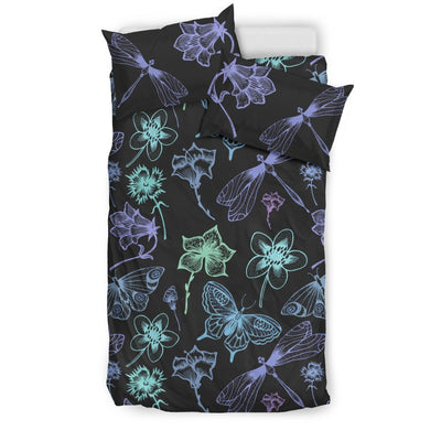 Butterfly Dragonfly Duvet Cover Bedding Set