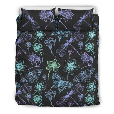 Butterfly Dragonfly Duvet Cover Bedding Set