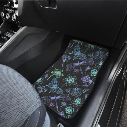 Butterfly Dragonfly Front and Back Car Floor Mats