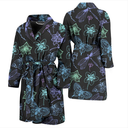 Butterfly Dragonfly Men Bath Robe