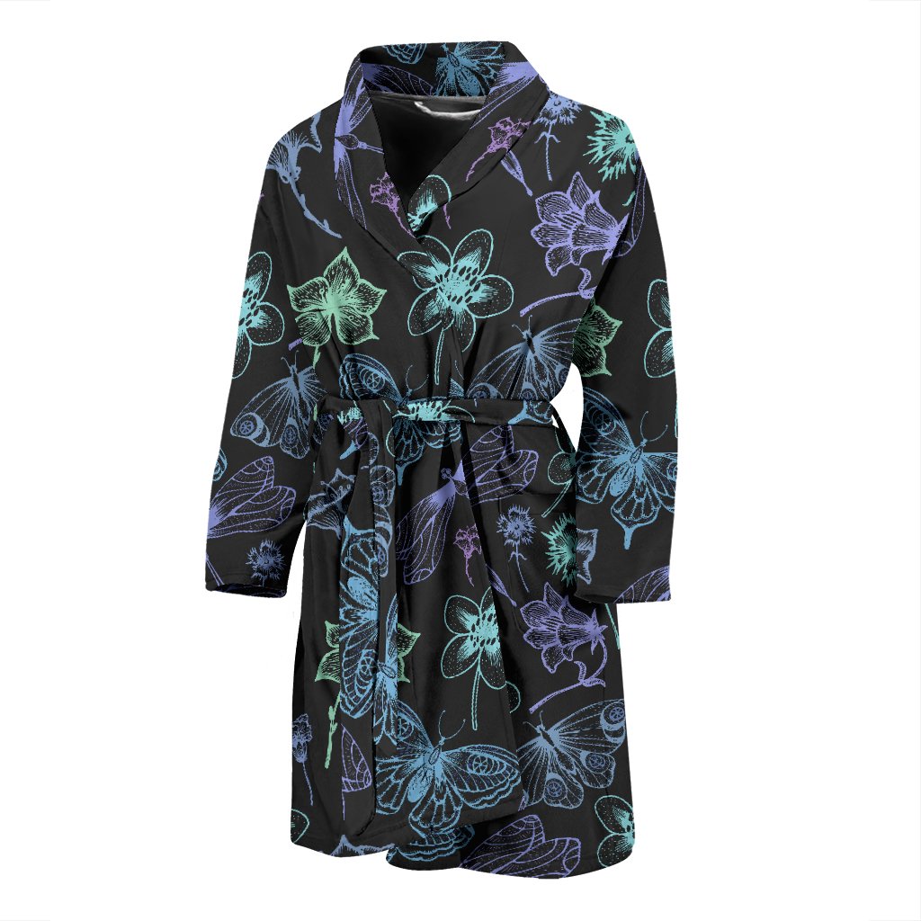 Butterfly Dragonfly Men Bath Robe