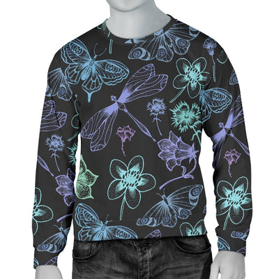 Butterfly Dragonfly Men Crewneck Sweatshirt