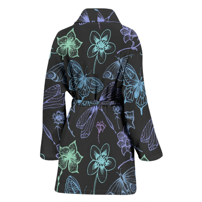 Butterfly Dragonfly Women Bath Robe