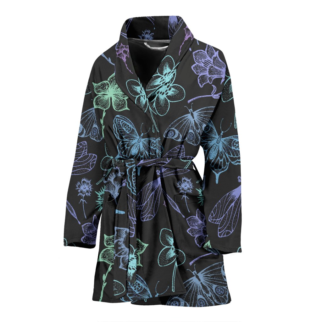 Butterfly Dragonfly Women Bath Robe