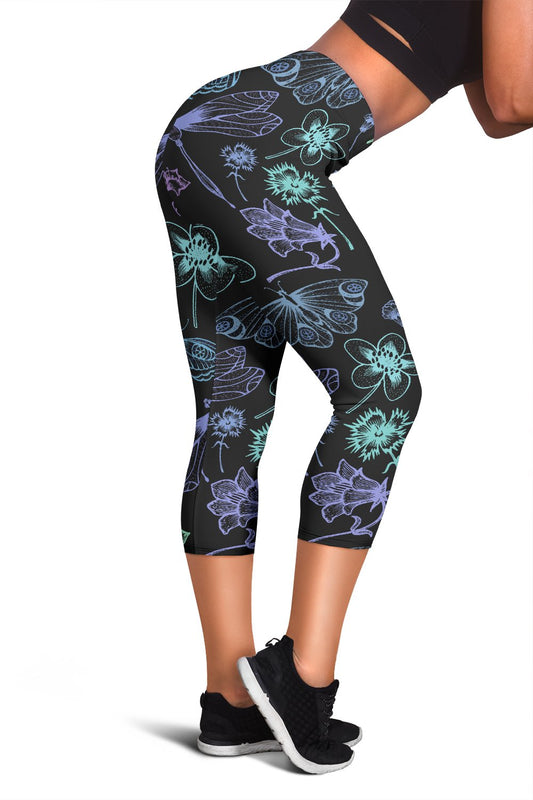 Butterfly Dragonfly Women Capris
