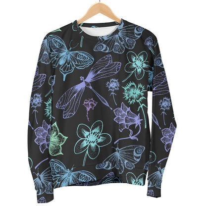 Butterfly Dragonfly Women Crewneck Sweatshirt