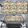 Butterfly Flower Pattern Print Design 06 Car Sun Shade-JORJUNE.COM