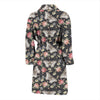 Butterfly Flower Pattern Print Design 07 Men Bathrobe-JORJUNE.COM