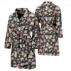 Butterfly Flower Pattern Print Design 07 Men Bathrobe-JORJUNE.COM