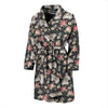 Butterfly Flower Pattern Print Design 07 Men Bathrobe-JORJUNE.COM