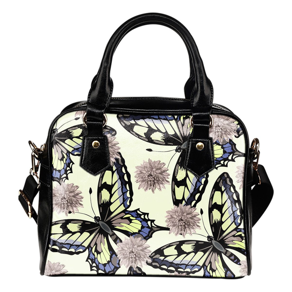 Butterfly Leather Shoulder Handbag