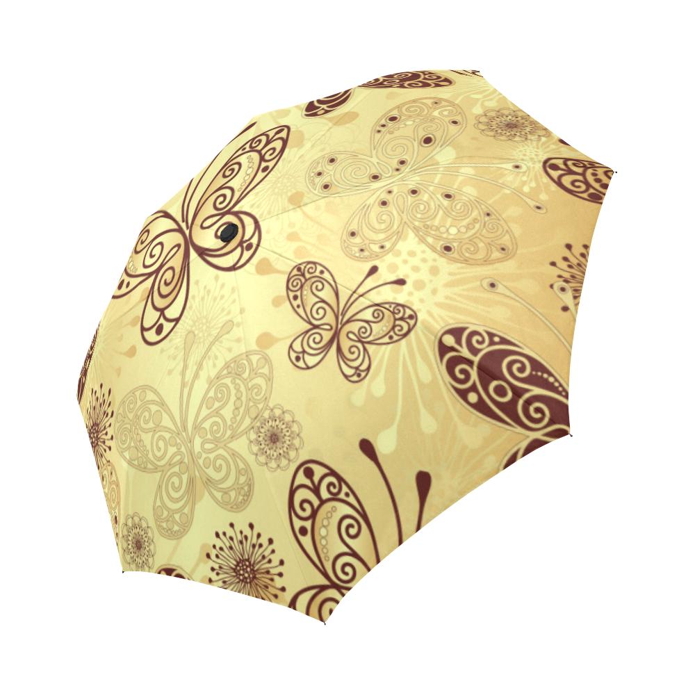 Butterfly Mandala Automatic Foldable Umbrella