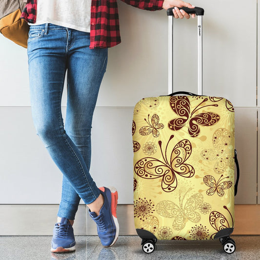 Butterfly Mandala Luggage Cover Protector