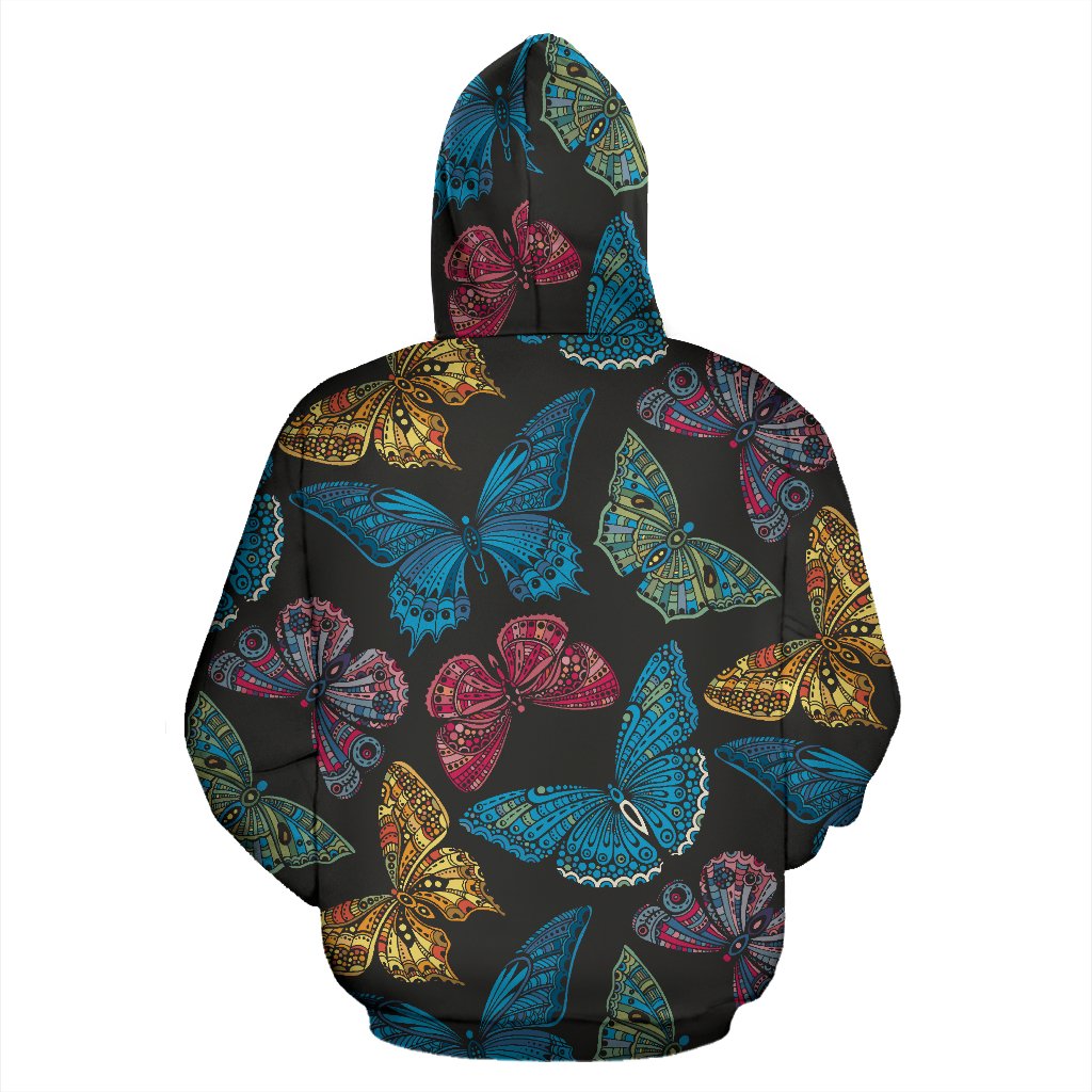 Butterfly Mandala Style All Over Zip Up Hoodie