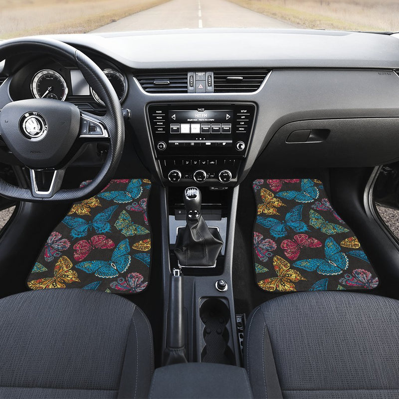 Butterfly Mandala Style Car Floor Mats