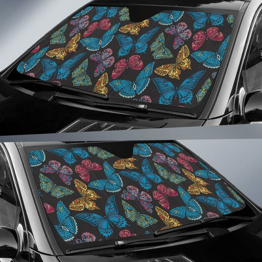 Butterfly Mandala Style Car Sun Shade-JorJune