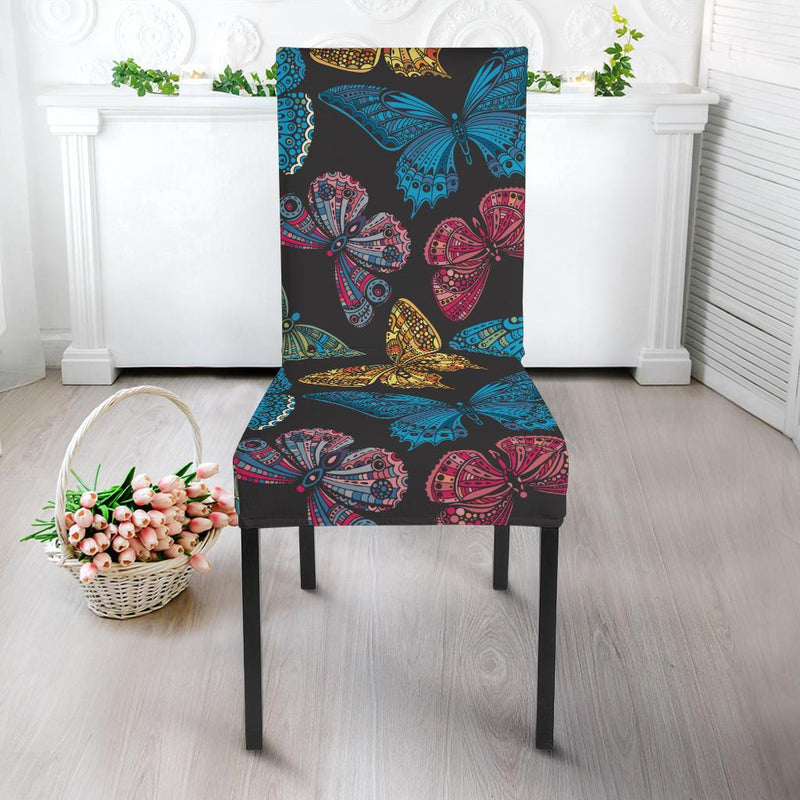 Butterfly Mandala Style Dining Chair Slipcover-JORJUNE.COM