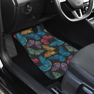 Butterfly Mandala Style Front and Back Car Floor Mats