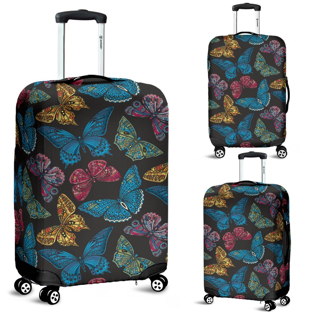 Butterfly Mandala Style Luggage Cover Protector