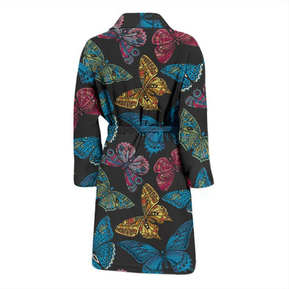 Butterfly Mandala Style Men Bath Robe