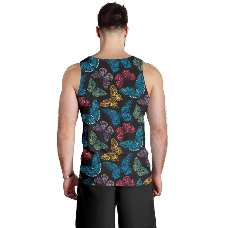 Butterfly Mandala Style Men Tank Top