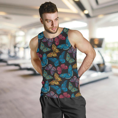 Butterfly Mandala Style Men Tank Top