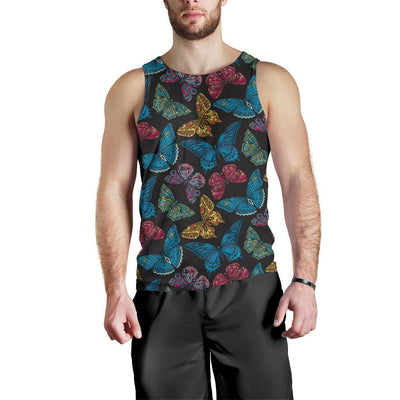 Butterfly Mandala Style Men Tank Top