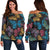 Butterfly Mandala Style Off Shoulder Sweatshirt