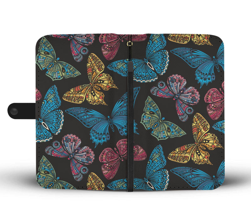 Butterfly Mandala Style Wallet Phone Case