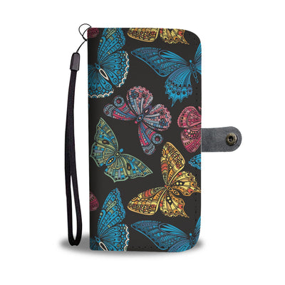 Butterfly Mandala Style Wallet Phone Case