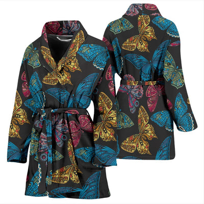 Butterfly Mandala Style Women Bath Robe