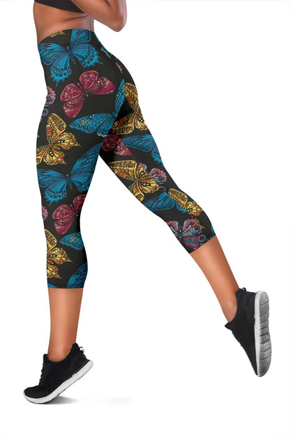 Butterfly Mandala Style Women Capris