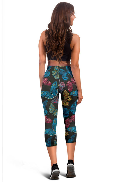 Butterfly Mandala Style Women Capris