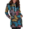 Butterfly Mandala Style Women Hoodie Dress