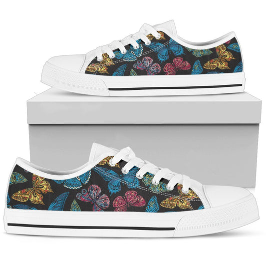 Butterfly Mandala Style Women Low Top Shoes