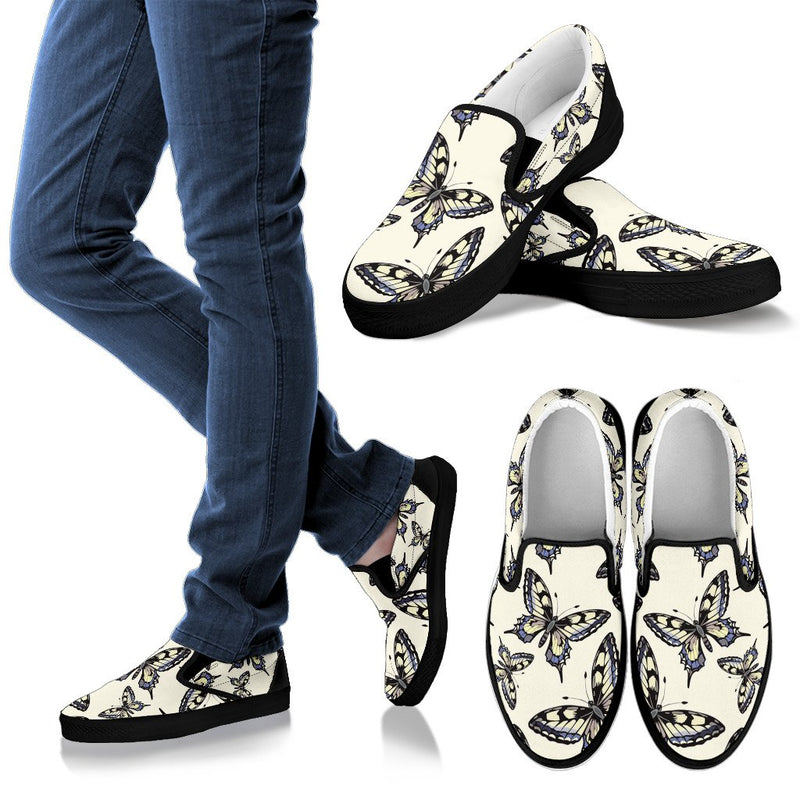 Butterfly Men Canvas Slip On Shoes