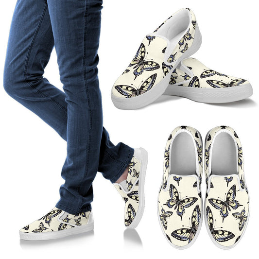 Butterfly Men Canvas Slip On Shoes