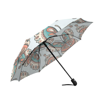 Butterfly Pattern Automatic Foldable Umbrella