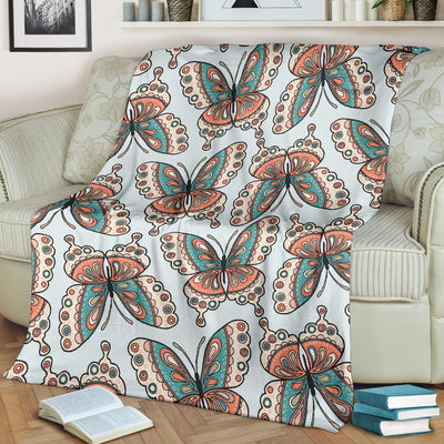 Butterfly Pattern Fleece Blanket