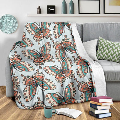 Butterfly Pattern Fleece Blanket