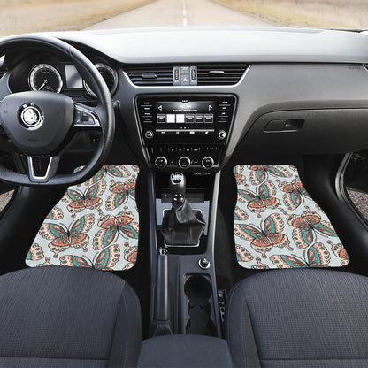 Butterfly Pattern Front and Back Car Floor Mats