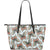 Butterfly Pattern Large Leather Tote Bag