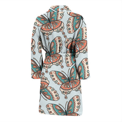 Butterfly Pattern Men Bath Robe