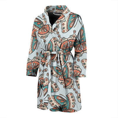 Butterfly Pattern Men Bath Robe