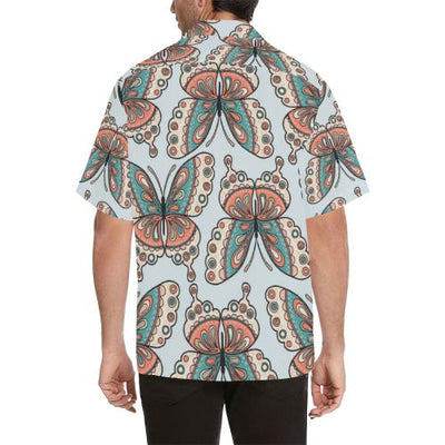 Butterfly Pattern Men Hawaiian Shirt