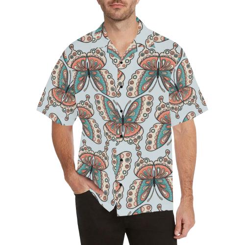 Butterfly Pattern Men Hawaiian Shirt