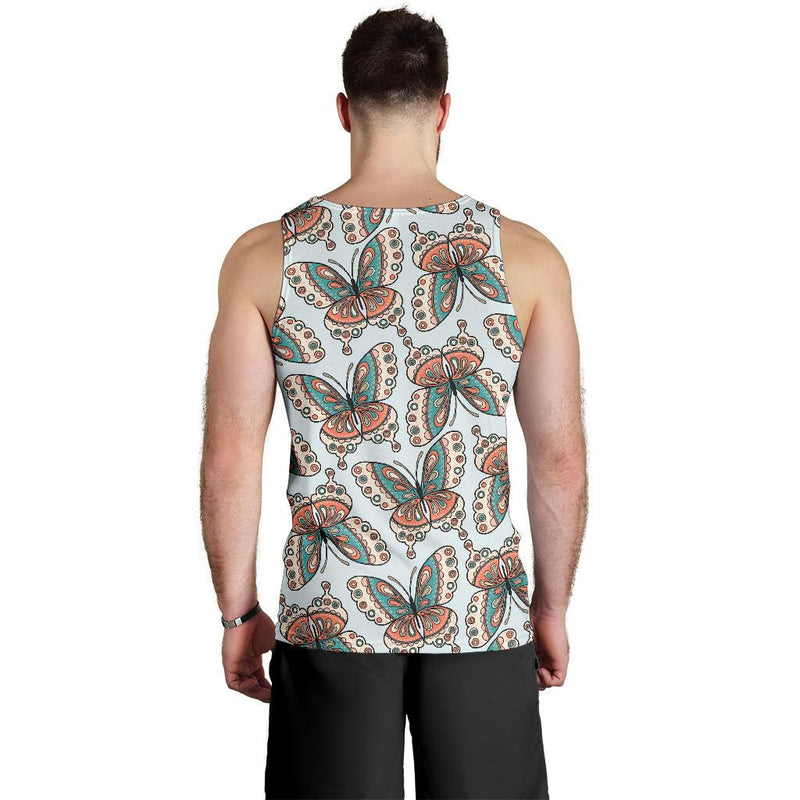 Butterfly Pattern Men Tank Top