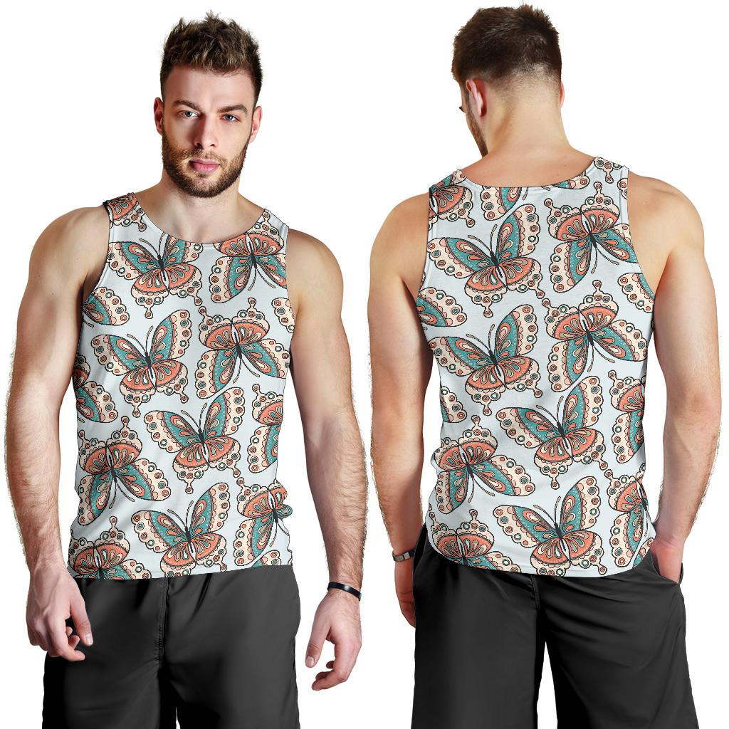 Butterfly Pattern Men Tank Top