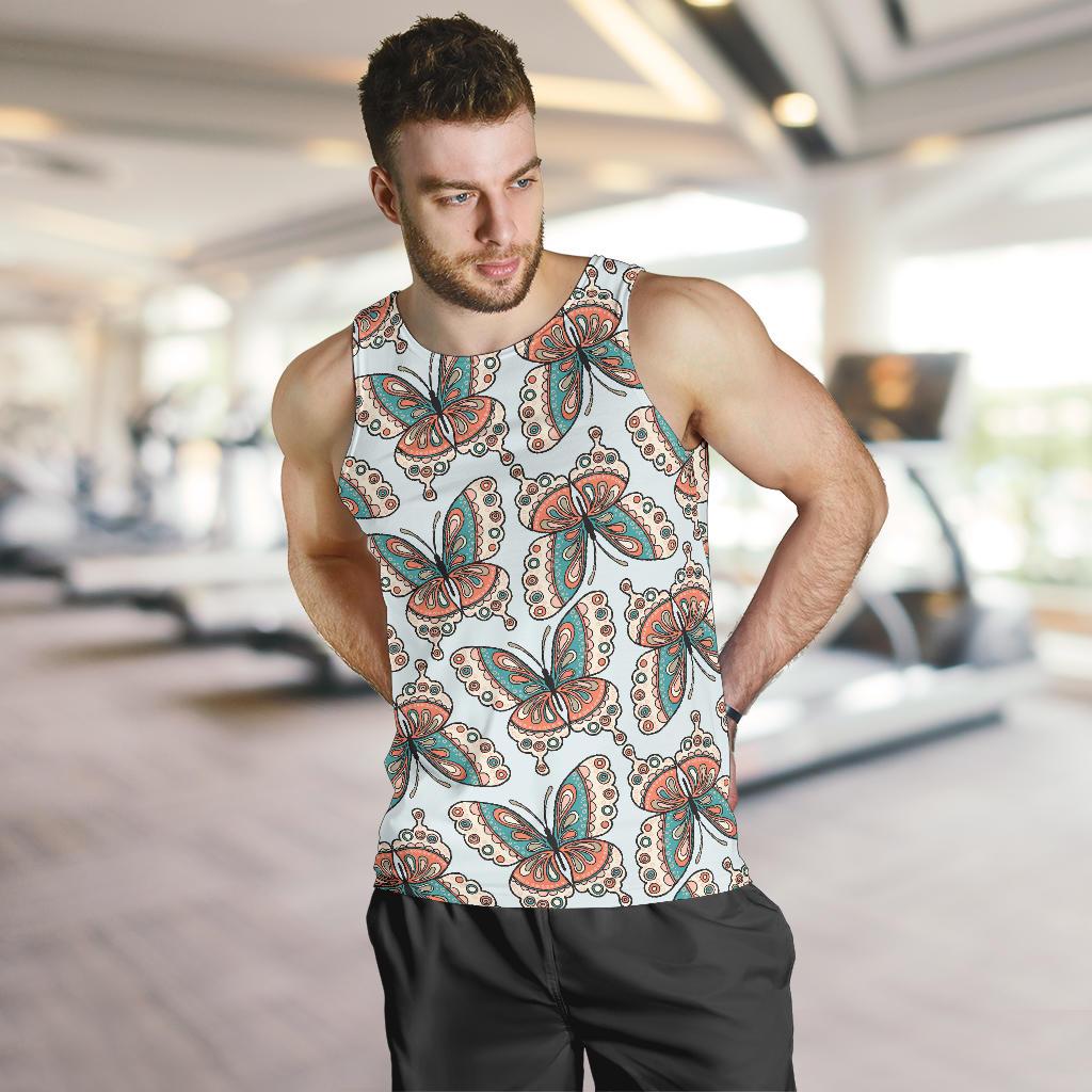Butterfly Pattern Men Tank Top